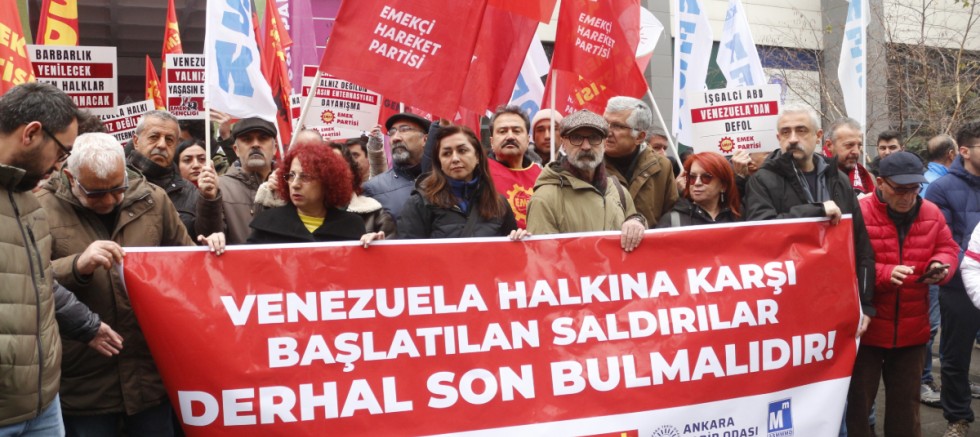 ABD haydutluğu Ankara’da protesto edildi: Hedef Venezuela petrolü