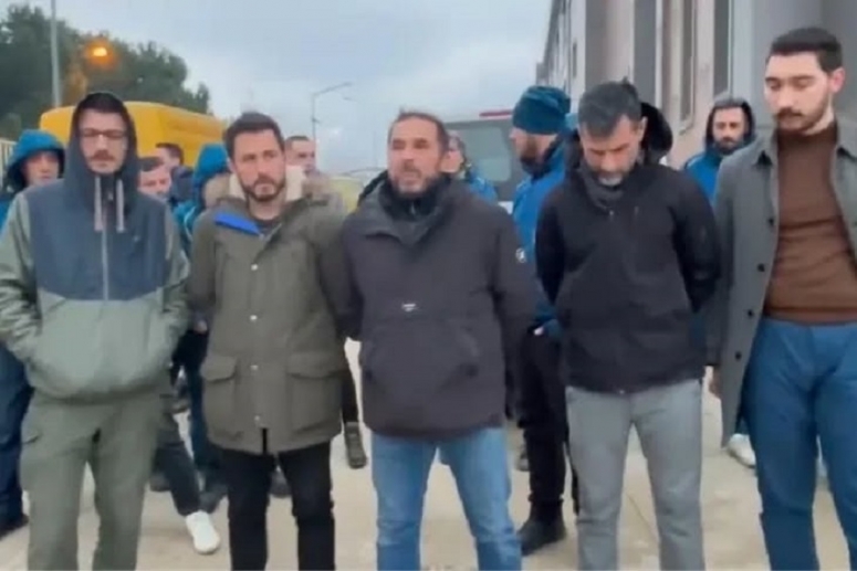 PTT Nilüfer kargo dağıtım merkezinde 3 işçinin işten atılması üzerine işçiler iş bıraktı