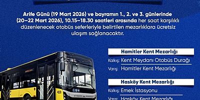 Bursa’da bayram boyunca ulaşım ücretsiz