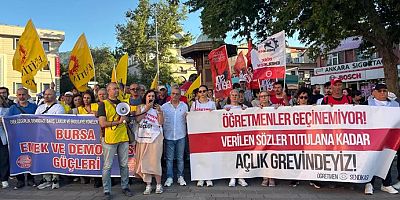 Bursa'da öğretmenler: “Hakkımızı almadan dönmeyeceğiz”
