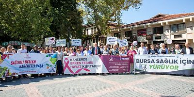 Bursa sağlık için yürüdü