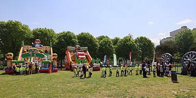 Bursa Uluslararası Spor Festivali’nde çocuklar doyasıya eğlendi