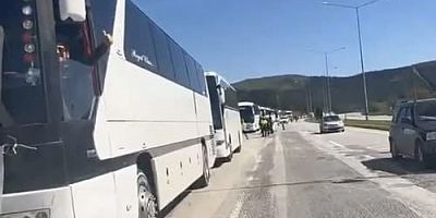 Bursaspor taraftarı şampiyonluk için yola çıktı!