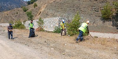 Büyükşehir’den yangın bölgelerinde çevre temizliğine başladı