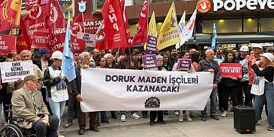 Doruk madencilik işçilerine dört bir yandan destek: 'Verilen sözler tutulsun'