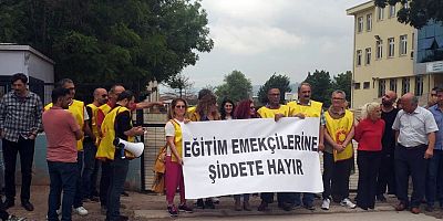 Hakkını isteyen öğretmene patrondan şiddet 