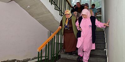 Huzurevinde deprem ve yangın tatbikatı