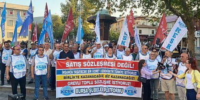 KESK Bursa'da hükümetin zam teklifini protesto etti