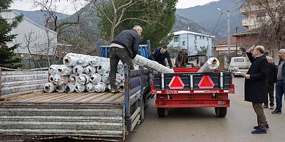 Lodostan zarar gören seralara Büyükşehir desteği