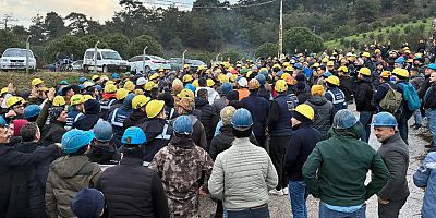 Polyak Eynez Maden işçileri talepleri için eylemde