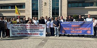 Tüm Bel-Sen'den büyükşehir önünde protesto eylemi
