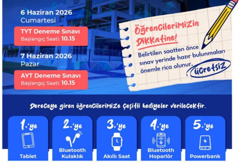 Üniversite adayları için deneme sınavı